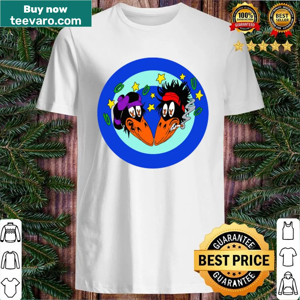 Playful duck graphic on The Black Crowes shirt