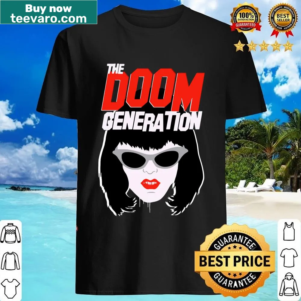 The Doom Generation shirt with bold text design