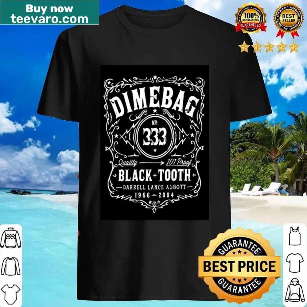 Tribute shirt featuring bold text honoring Dimebag Darrell