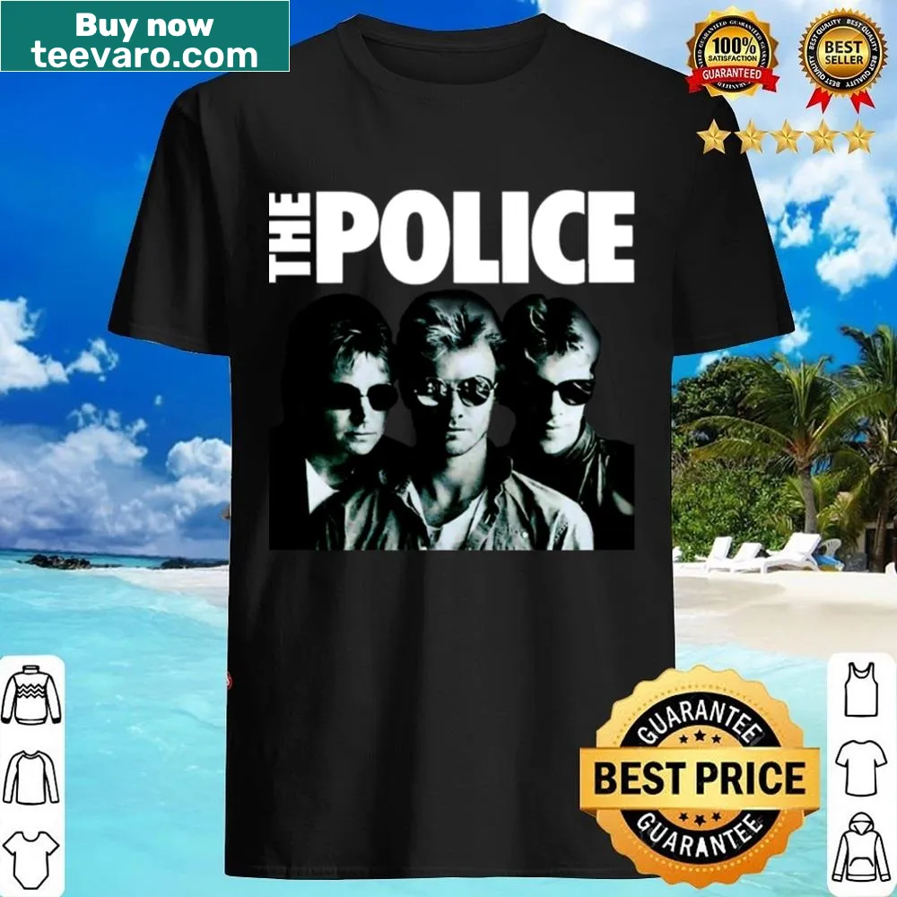 Vintage distressed shirt featuring The Police band graphic