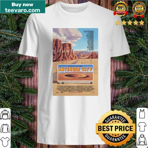 Asteroid City-inspired shirt with whimsical illustrations