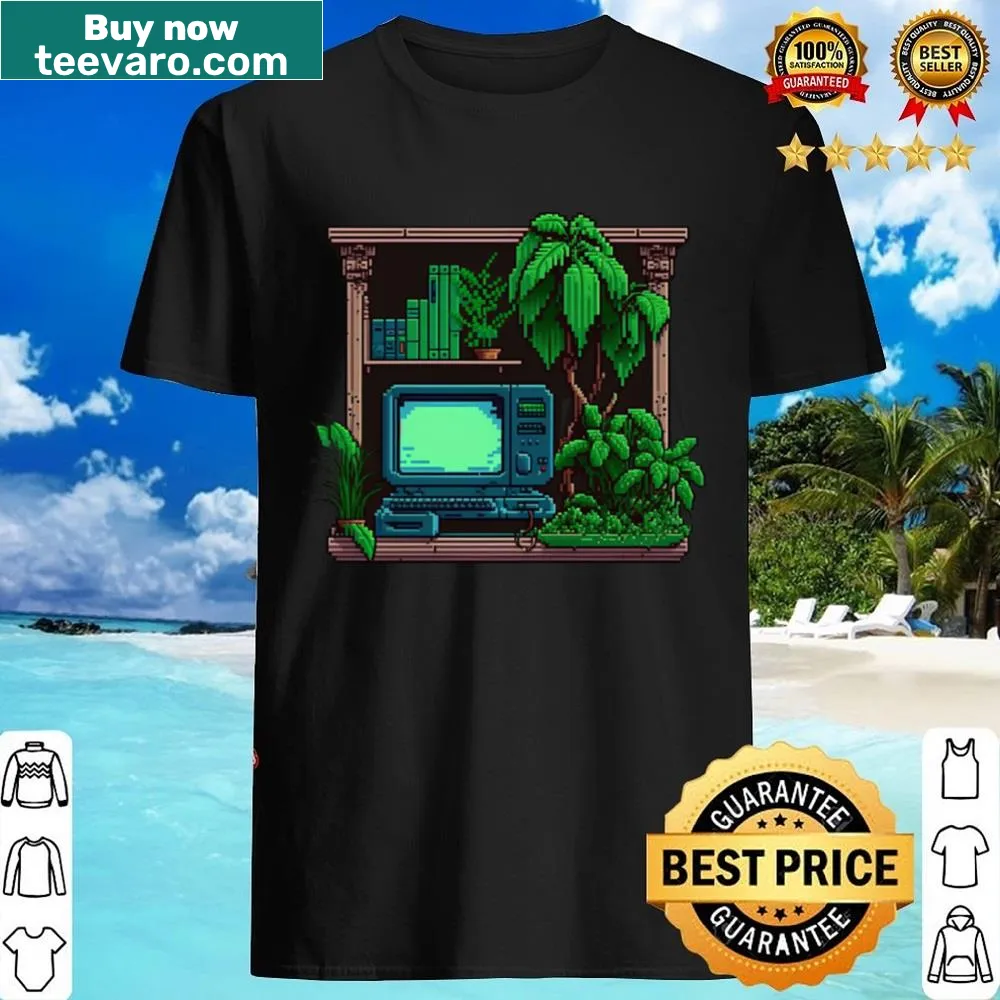 Retro plant design inspired by adventure video games for gamers.