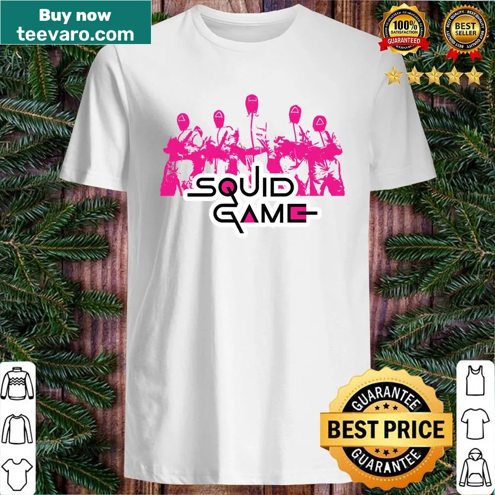 Artwork shirt inspired by Squid Game with suspenseful graphics