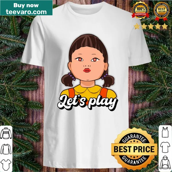 T-shirt featuring an illustration of the Squid Game doll robot