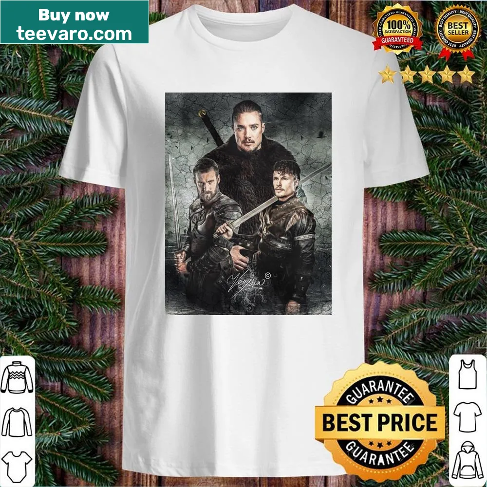 Illustrative t-shirt inspired by The Last Kingdom with adventure theme