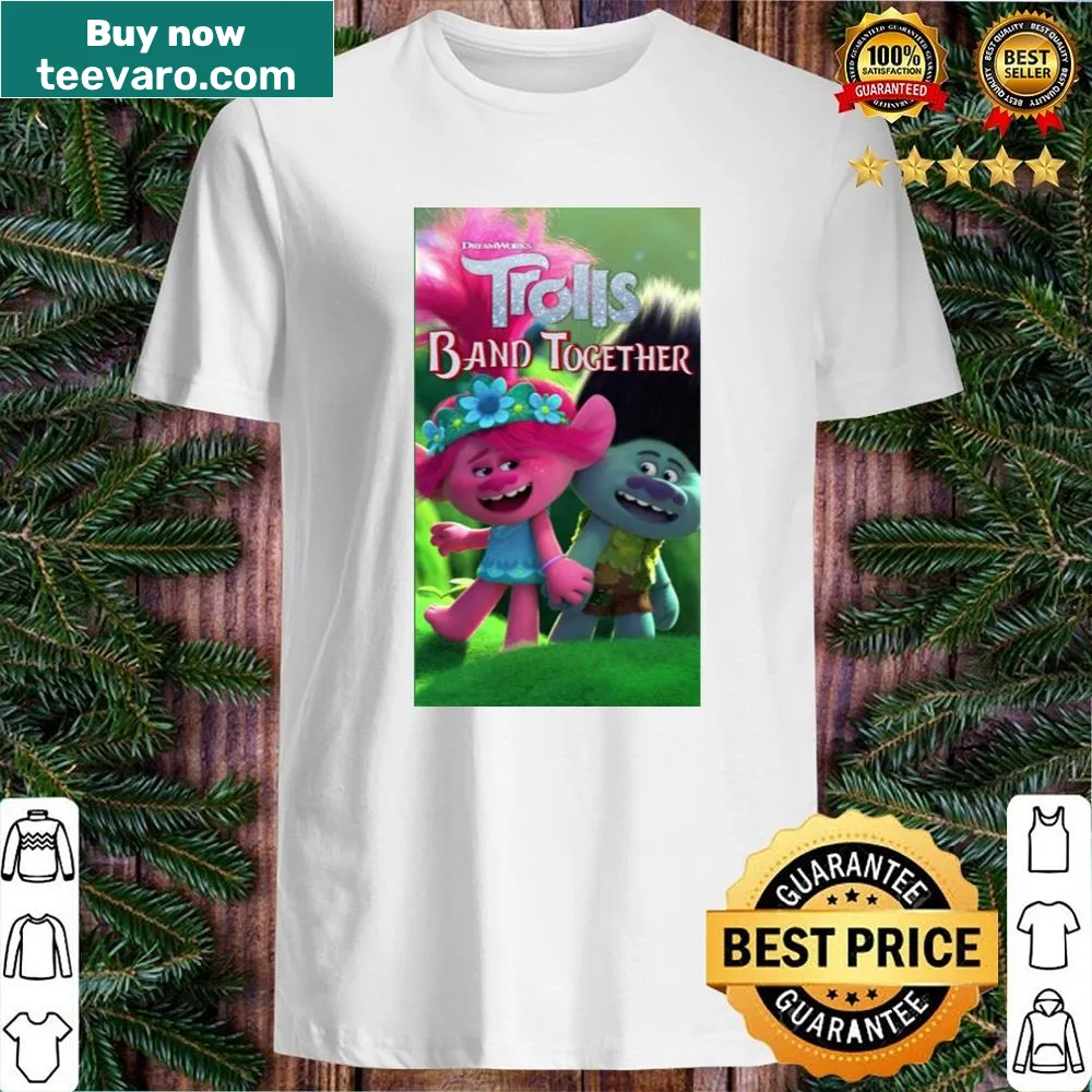 Illustration of Trolls in a band on a playful shirt