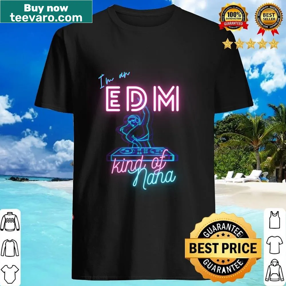 Neon DJ grandma shirt celebrating EDM culture