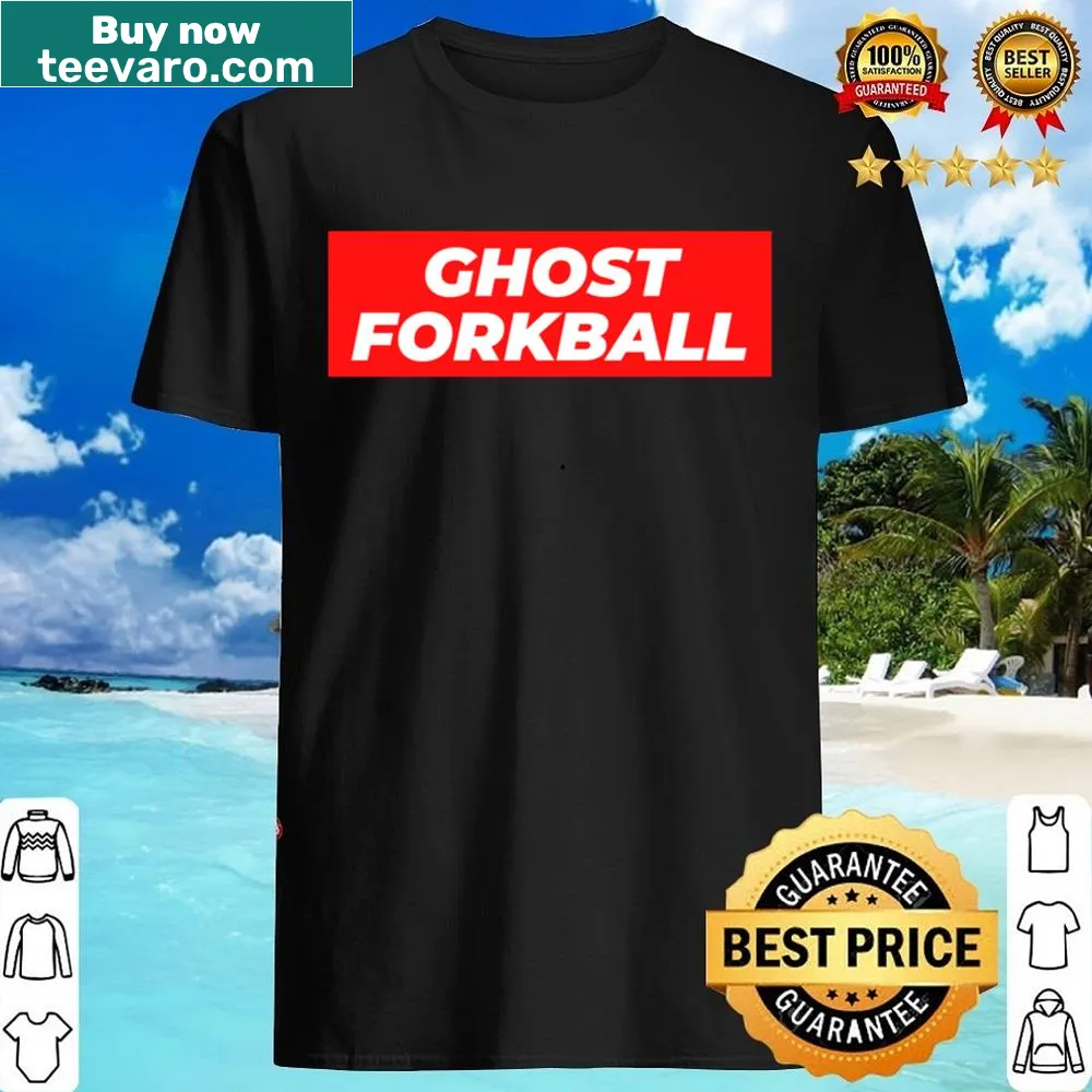 Playful ghost illustration in sports-themed shirt