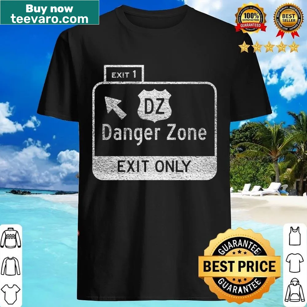 Illustrated t-shirt with a road sign design, symbolizing adventure