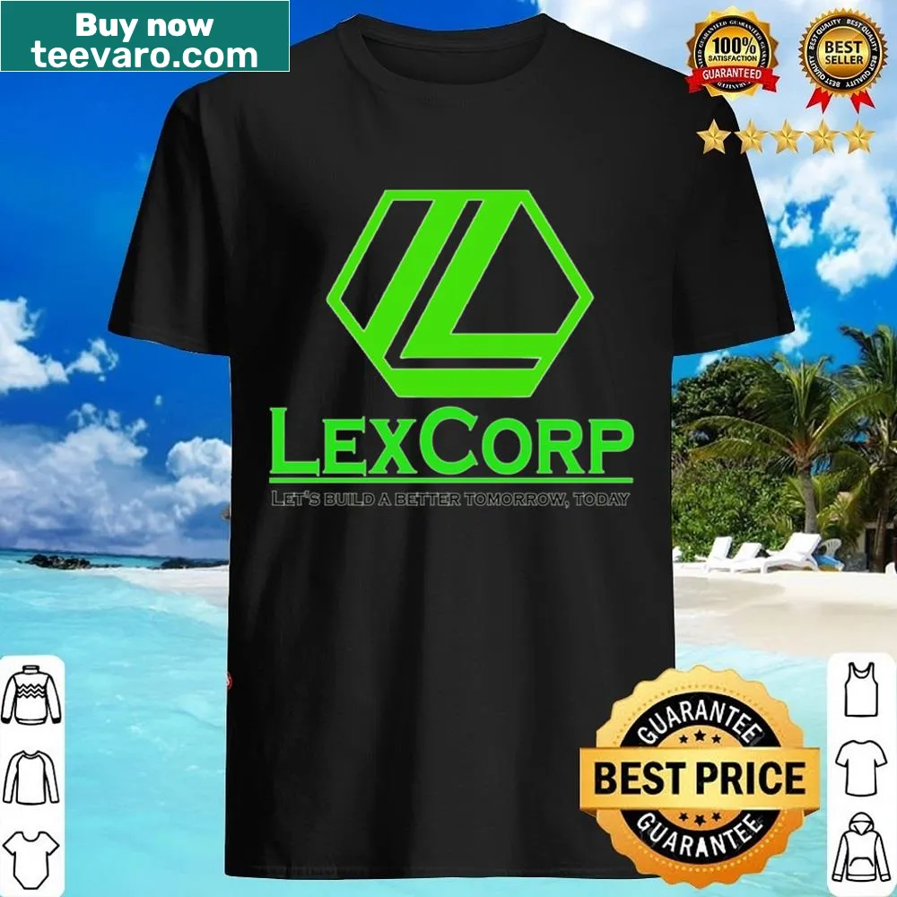 Minimalist Lexcorp logo on a t-shirt.
