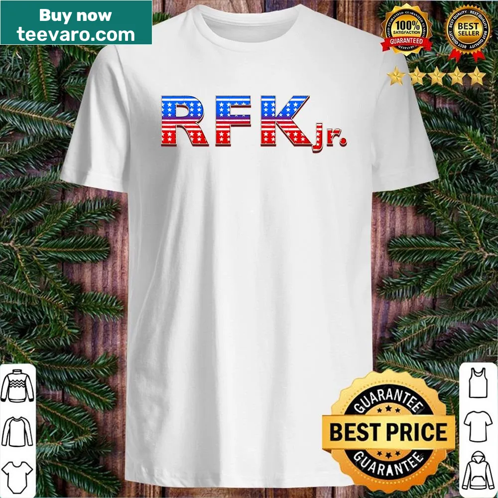 Patriotic shirt supporting RFK Jr. with stars and stripes design