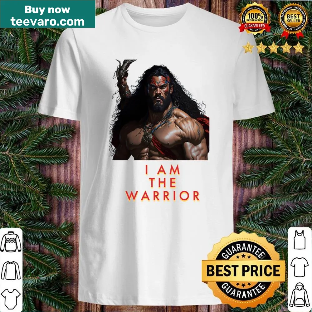 Illustration of Samson the Warrior in a powerful pose on t-shirt