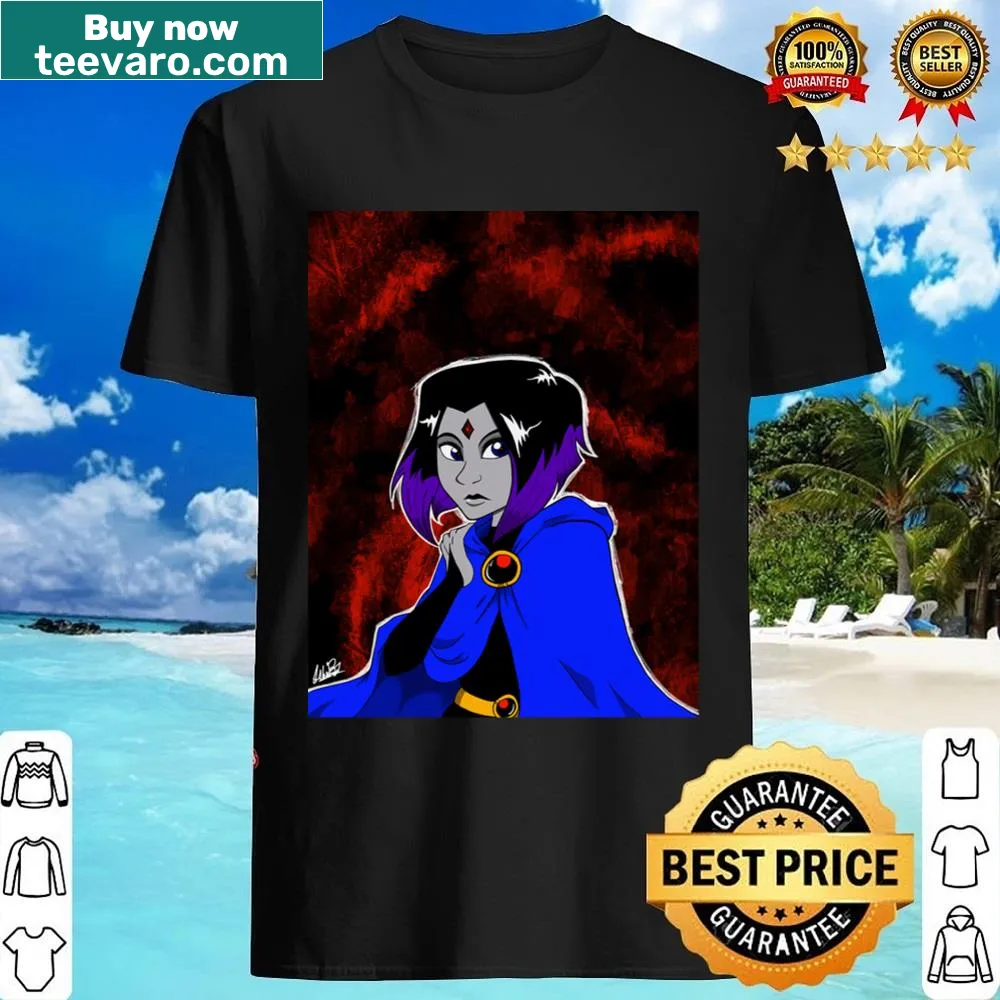 Graphic of Raven from Teen Titans on shirt