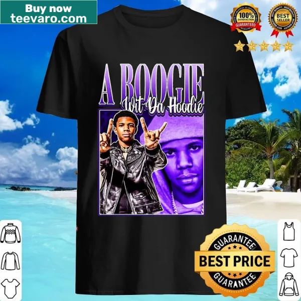 Playful typography shirt featuring rap and photography themes