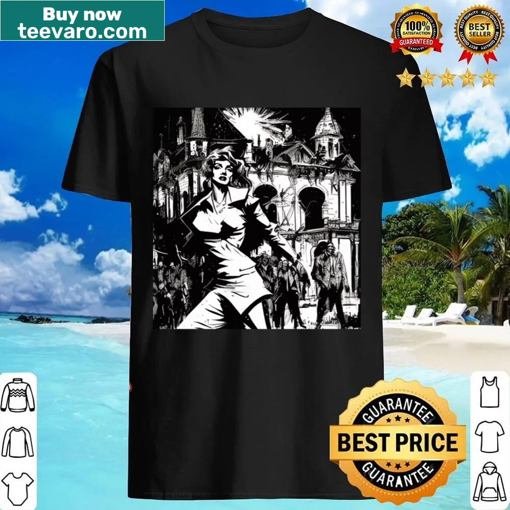 Illustrative zombie-themed shirt for horror and survival genre fans