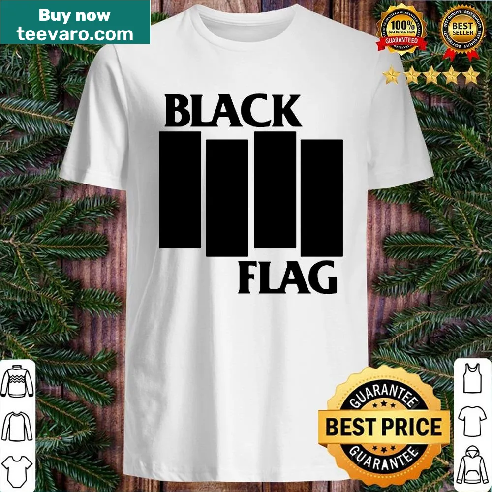 Black Flag themed shirt featuring iconic punk logo design