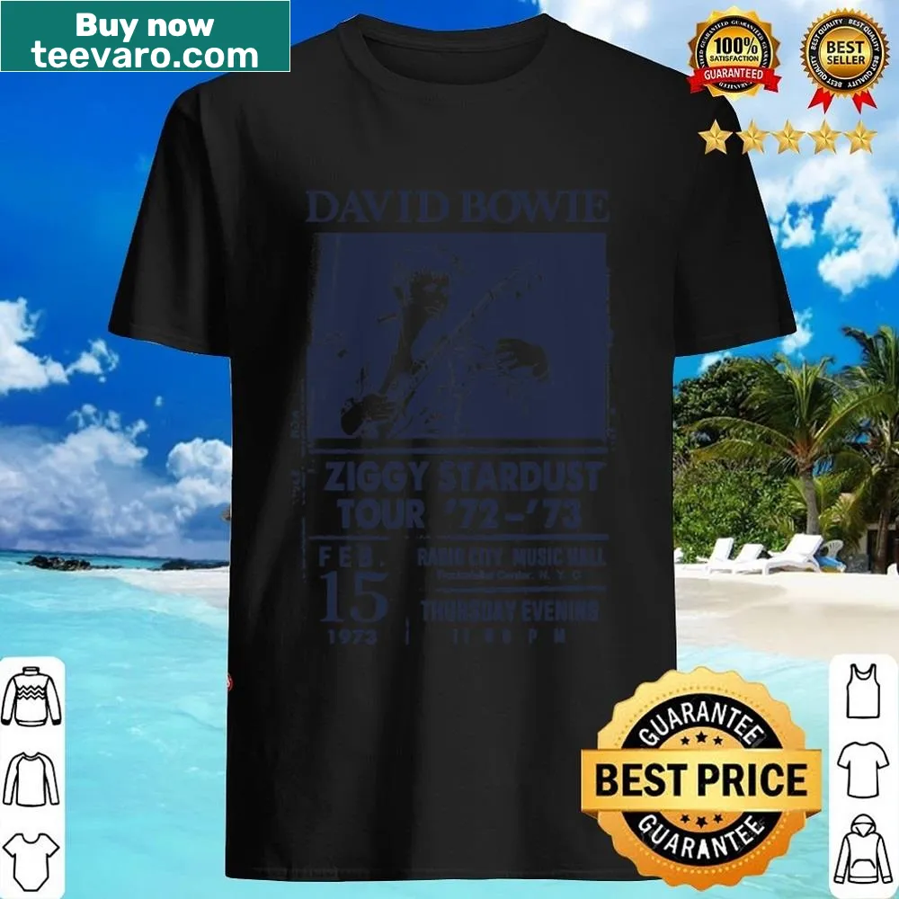 Tribute shirt featuring David Bowie and Radio City Music Hall