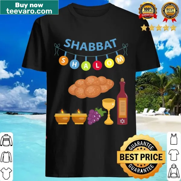 Shabbat Shalom shirt with meaningful Hebrew text and design.