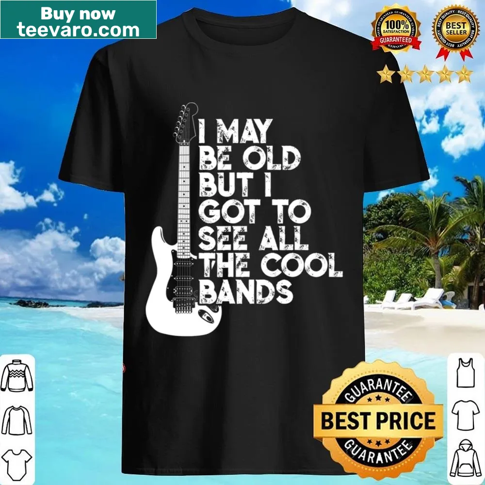 Nostalgic shirt with text about seeing cool bands through the years