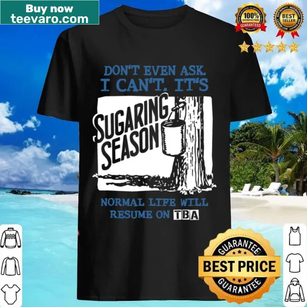 Shirt depicting maple sugaring season elements