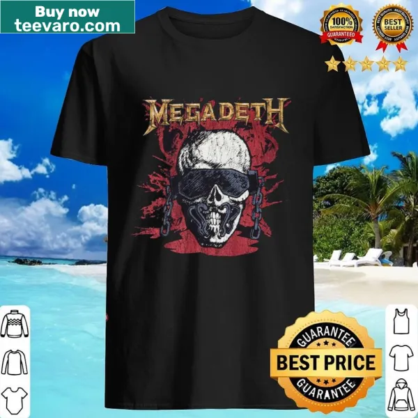 Illustrative Megadeth t-shirt featuring Vic Rattlehead skull design