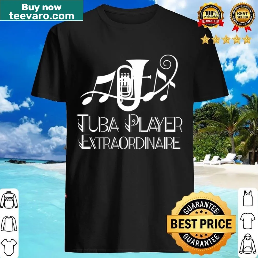 Emblematic t-shirt celebrating tuba players in marching bands