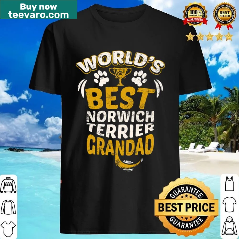 Shirt for grandfathers with Norwich Terrier graphic