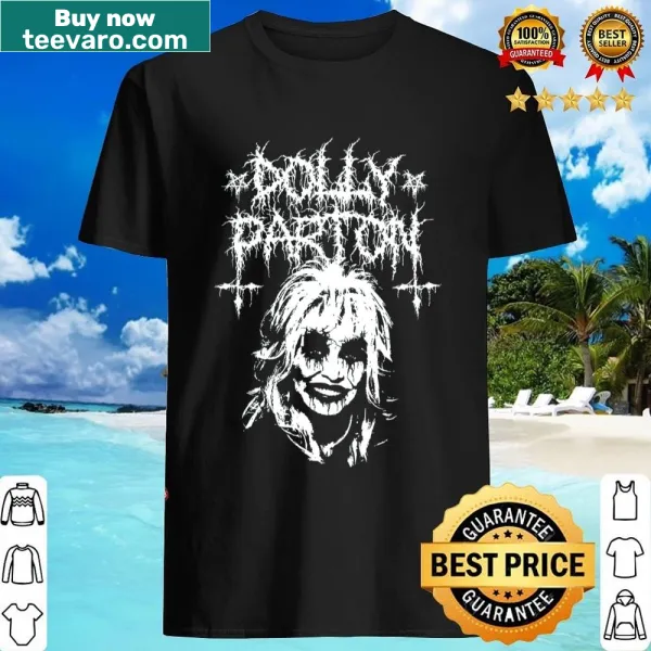 Bold Dolly Parton metal-themed shirt with striking graphic design