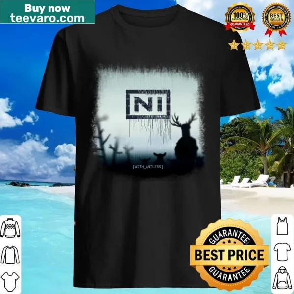 Humorous shirt featuring a parody album cover with antlers.