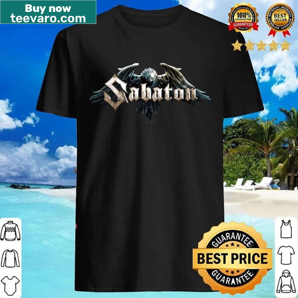 Official Sabaton band merchandise shirt with logo