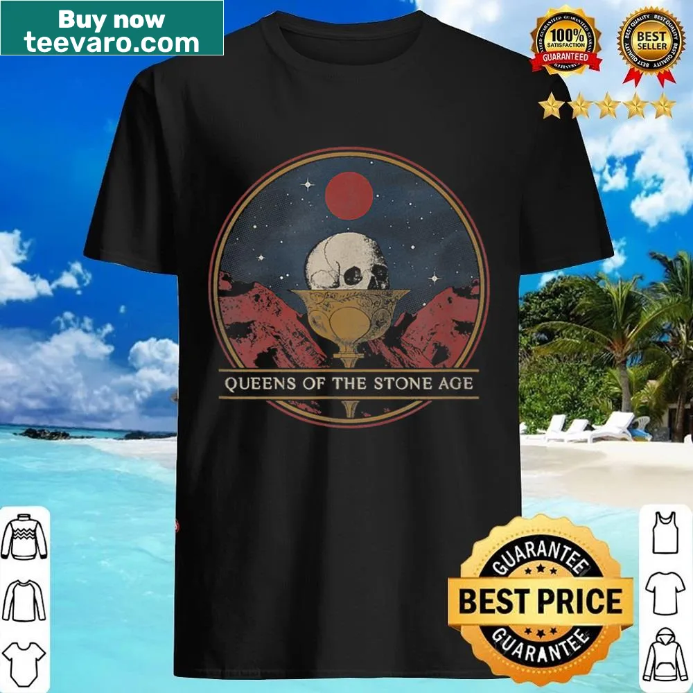 Shirt featuring a skull design celebrating Queens of the Stone Age.