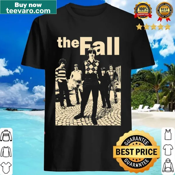 Minimalist shirt with bold typography stating 'The Fall'