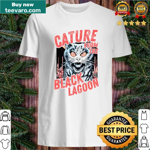Illustration of a creature from the Black Lagoon on a humorous tee
