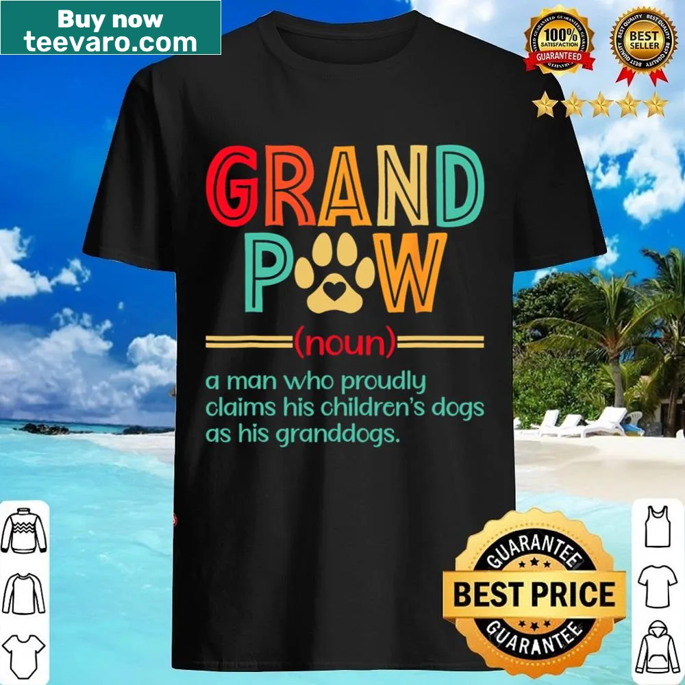 Funny Dog Grandpaw shirt with playful typography