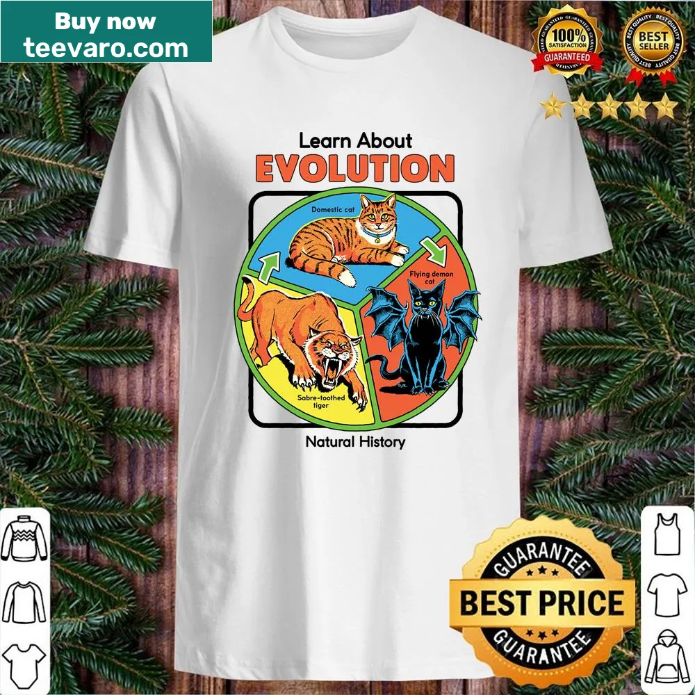 Typography shirt focused on evolution and science