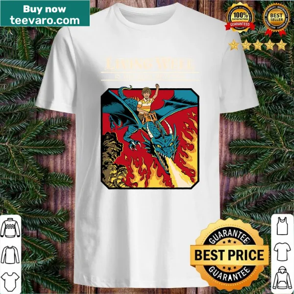 Uplifting shirt promoting a positive message about living well