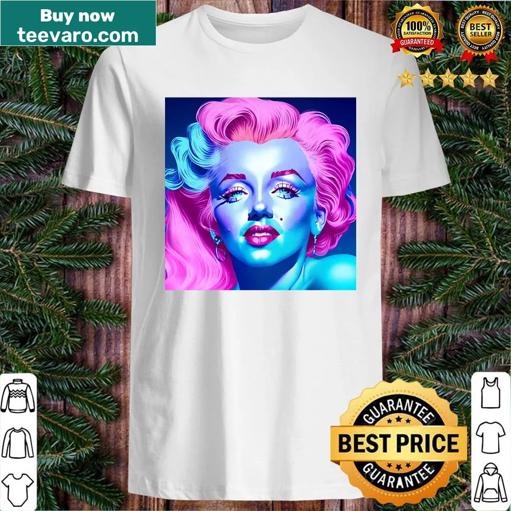 Long shirt featuring a vintage graphic of Marilyn Monroe