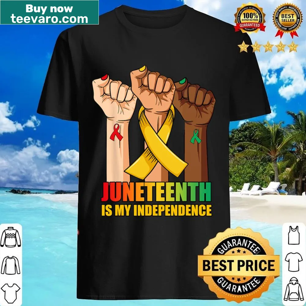 Humorous Juneteenth shirt celebrating independence with playful graphics.