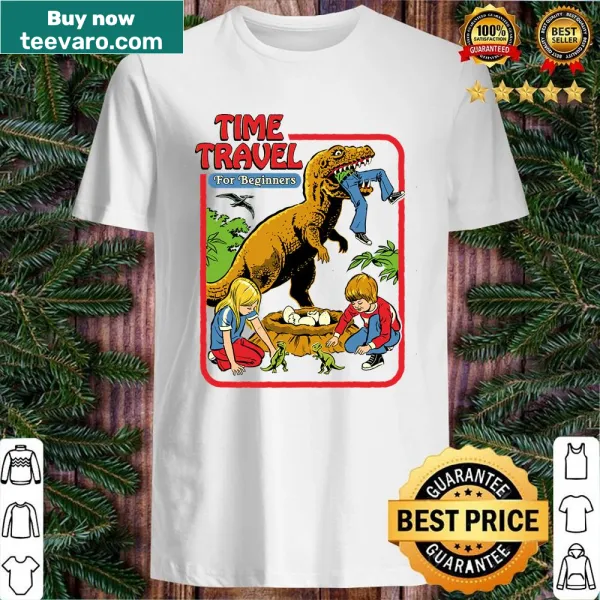 Playful typography shirt about time travel