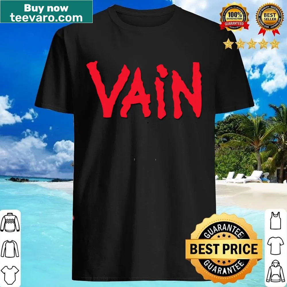 Shirt featuring the classic Vain band logo in bold typography