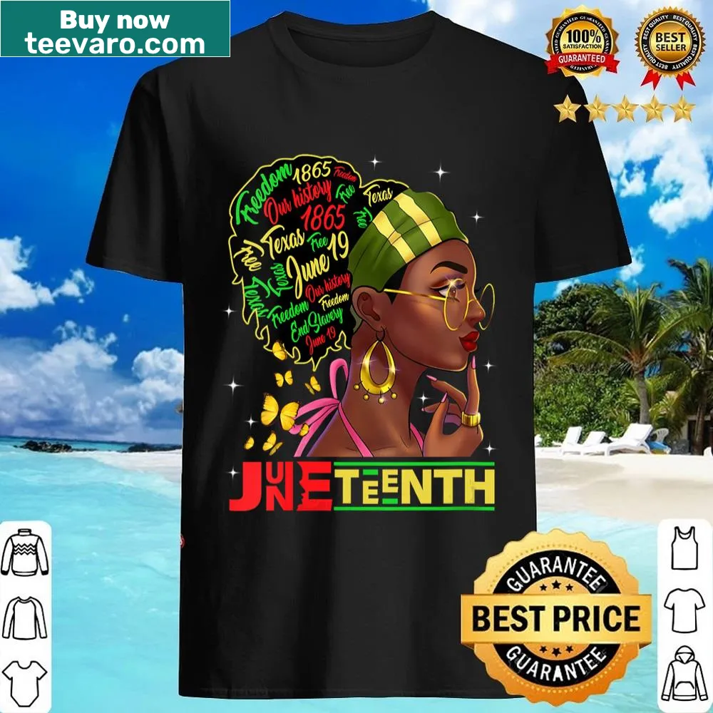 Juneteenth 1865 shirt with butterfly and empowering text