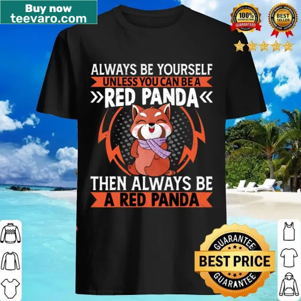 Cute red panda shirt with a playful design for kids