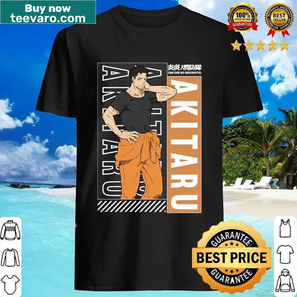 Bold Fire Force shirt with dynamic illustrations inspired by the anime