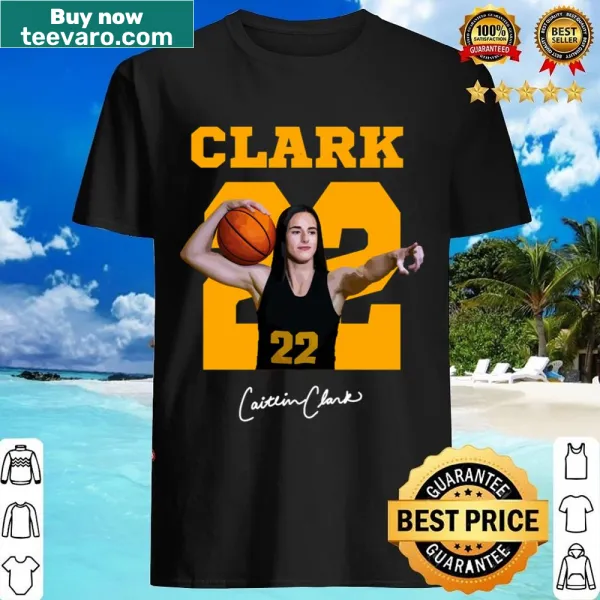 Caitlin Clark shirt featuring her name in bold typography.