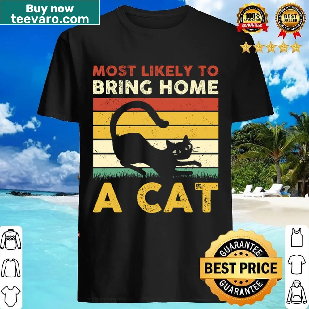 Playful shirt featuring a cat and stickers design