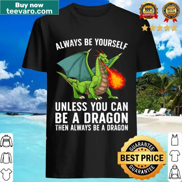 Playful cartoon dragon on a shirt for kids and boys.