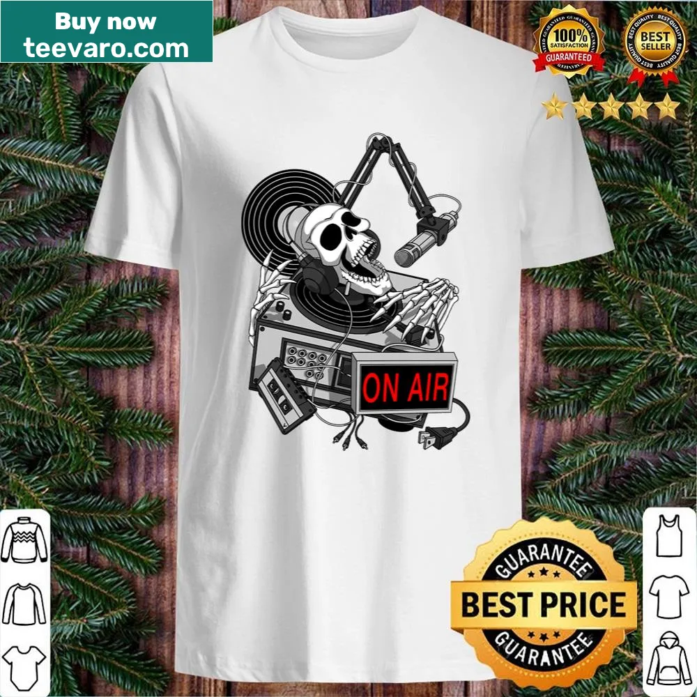 DJ shirt featuring the phrase 'DJ of Dead Air' in bold text
