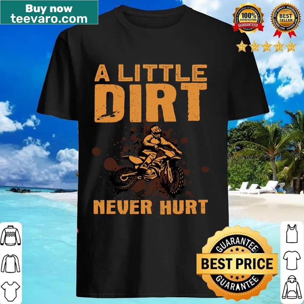 Humorous dirt bike shirt with a cartoon graphic for motocross lovers.