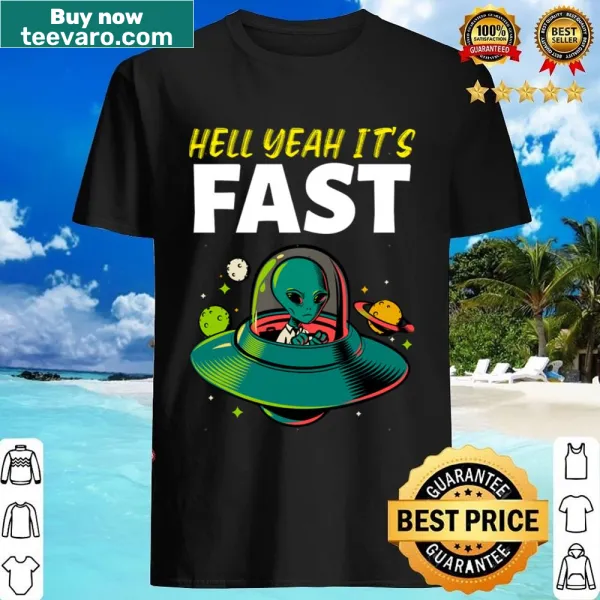 Typographic shirt with a playful slogan celebrating speed and thrill.