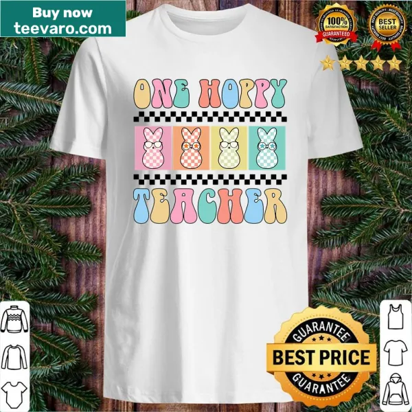 Playful retro shirt with a bunny design for Easter